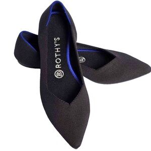 Rothy’s The Point Toe Sz 9 Ballet Flats Women’s Black Slip On Walking Shoes